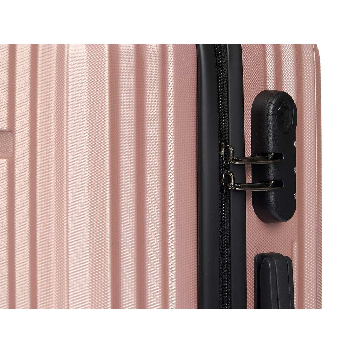 Bagaglio a Mano Rosa 55 x 35 x 20 cm Righe